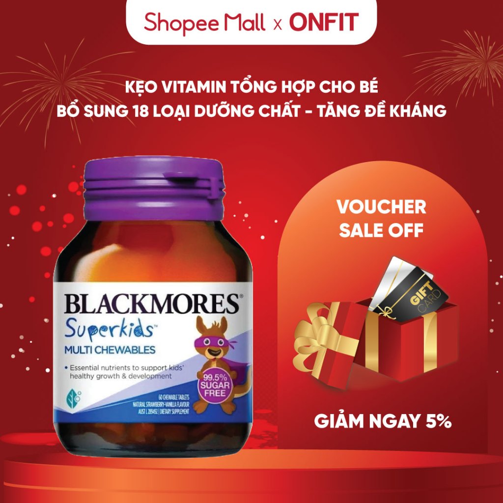Kẹo Vitamin Tổng Hợp Cho Bé Blackmores Superkids Multi (60 Viên) Tăng Sức Đề Kháng | ONFIT