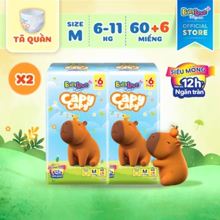 Bộ 2 Tã quần Baby Love Capycapy - 12H Thấm hút size M66/L56/XL52/XXL48/3XL34/4XL30/5XL26
