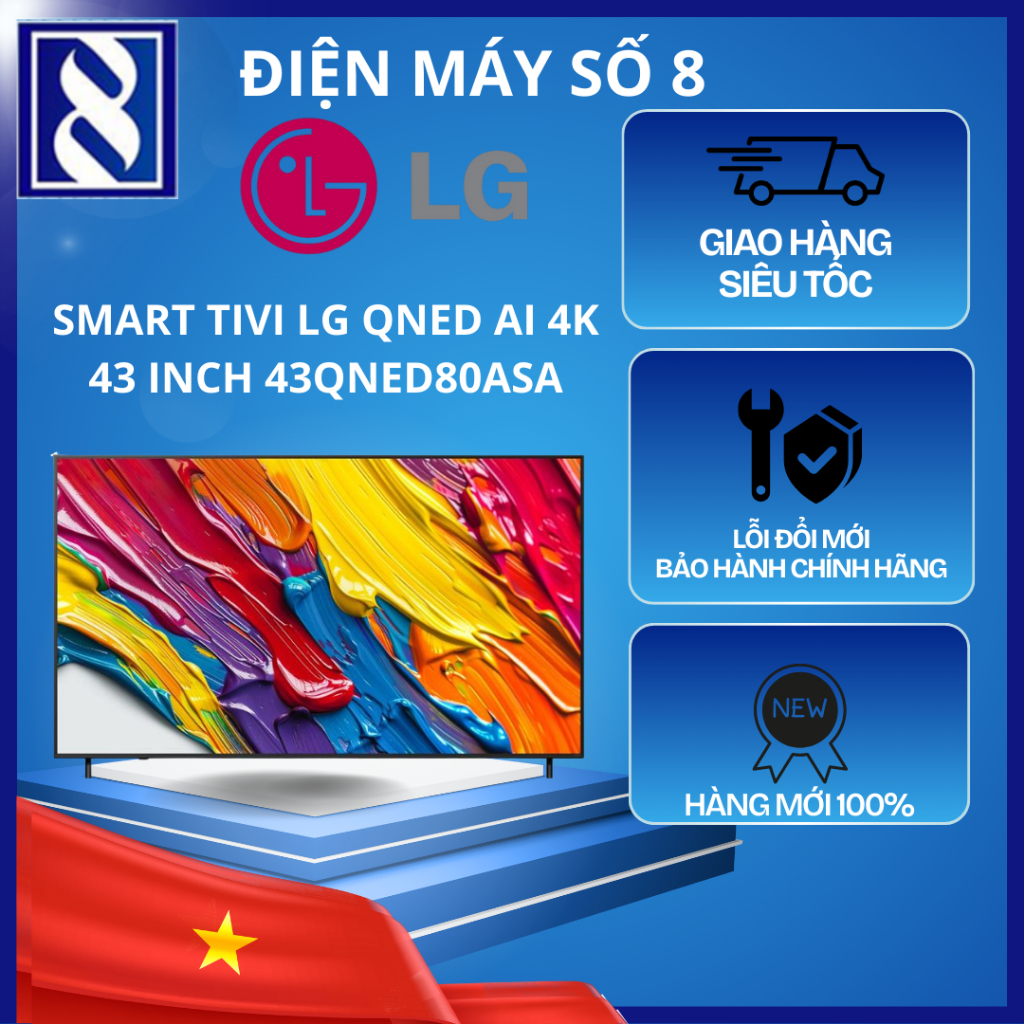 Smart tivi LG 43QNED80ASA QNED AI 4K 43 inch