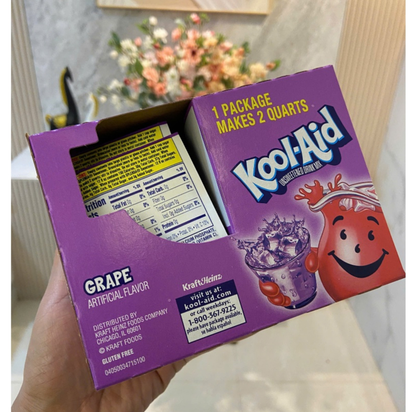 Bột Kool Aid vị nho hộp 48 gói của Mỹ