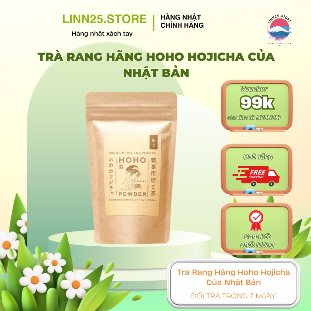 Hojicha Hãng Hoho Hojicha - Trà Rang Của Nhật Bản (Premium, Latte, Chocolate...)80g