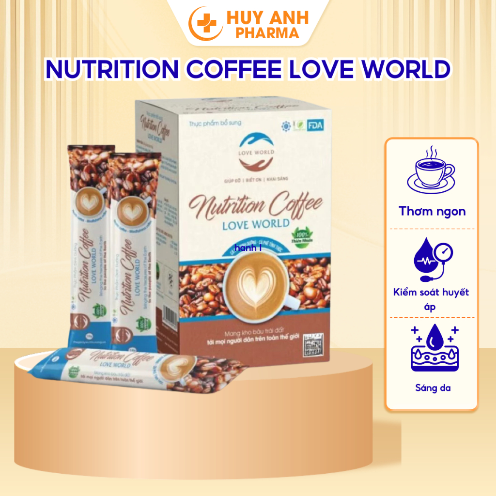NUTRITION COFFEE LOVE WORLD GIÚP KIỂM SOÁT CÂN NẶNG – 15 GÓI/HỘP