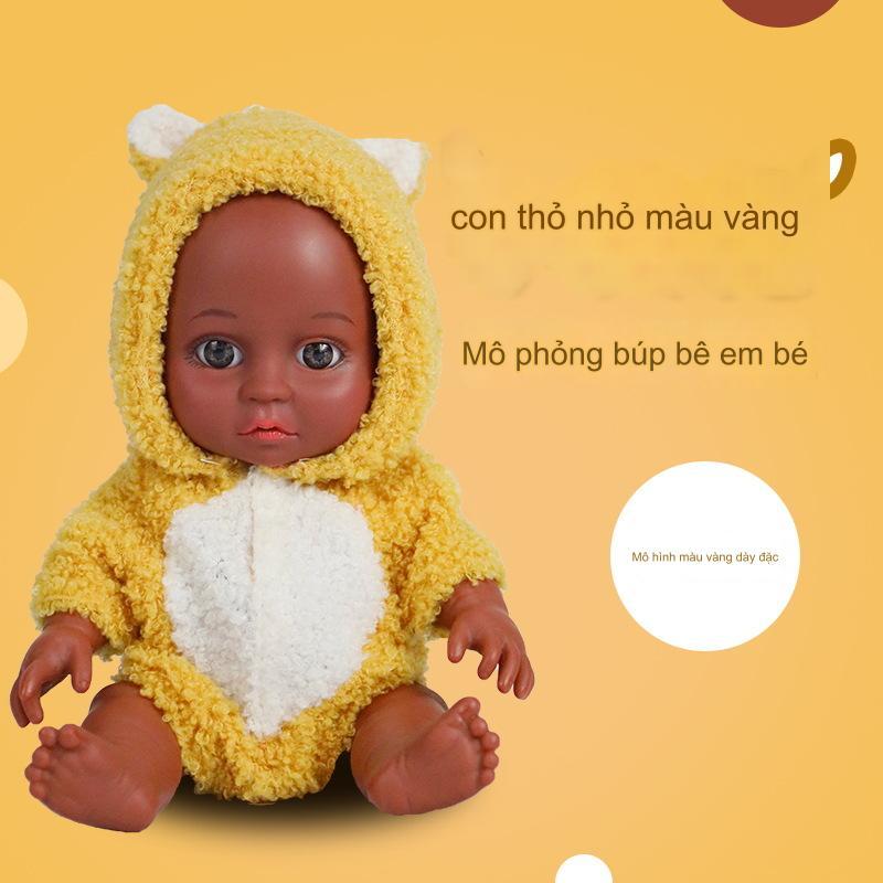 Búp Bê Thân Nhựa Nathaniel Mặt Mếu Da Màu 25 cm 10 inch Reborn Vynil Doll PVN6653