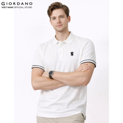 GIORDANO Áo Thun Nam Có Cổ Ngắn Tay Thêu Logo Ramadan Bold Thematic Polo 01016189-01