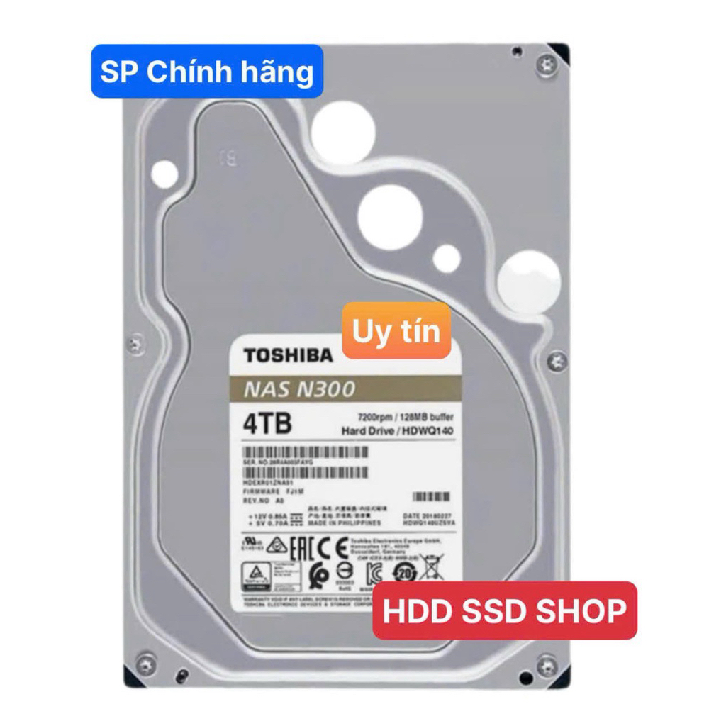 Ổ cứng HDD Toshiba 4TB NAS N300 , 4TB Enterprise chính hãng