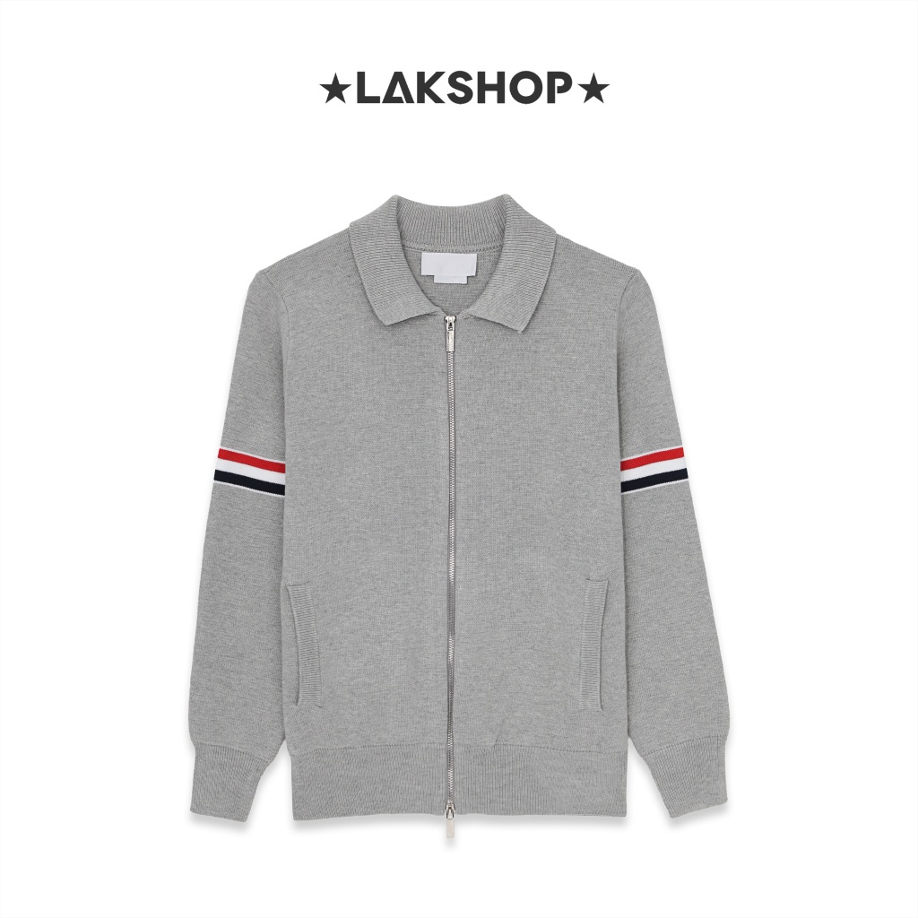 Áo Gray RWB-Stripe Long Sleeved Zipped Jacket