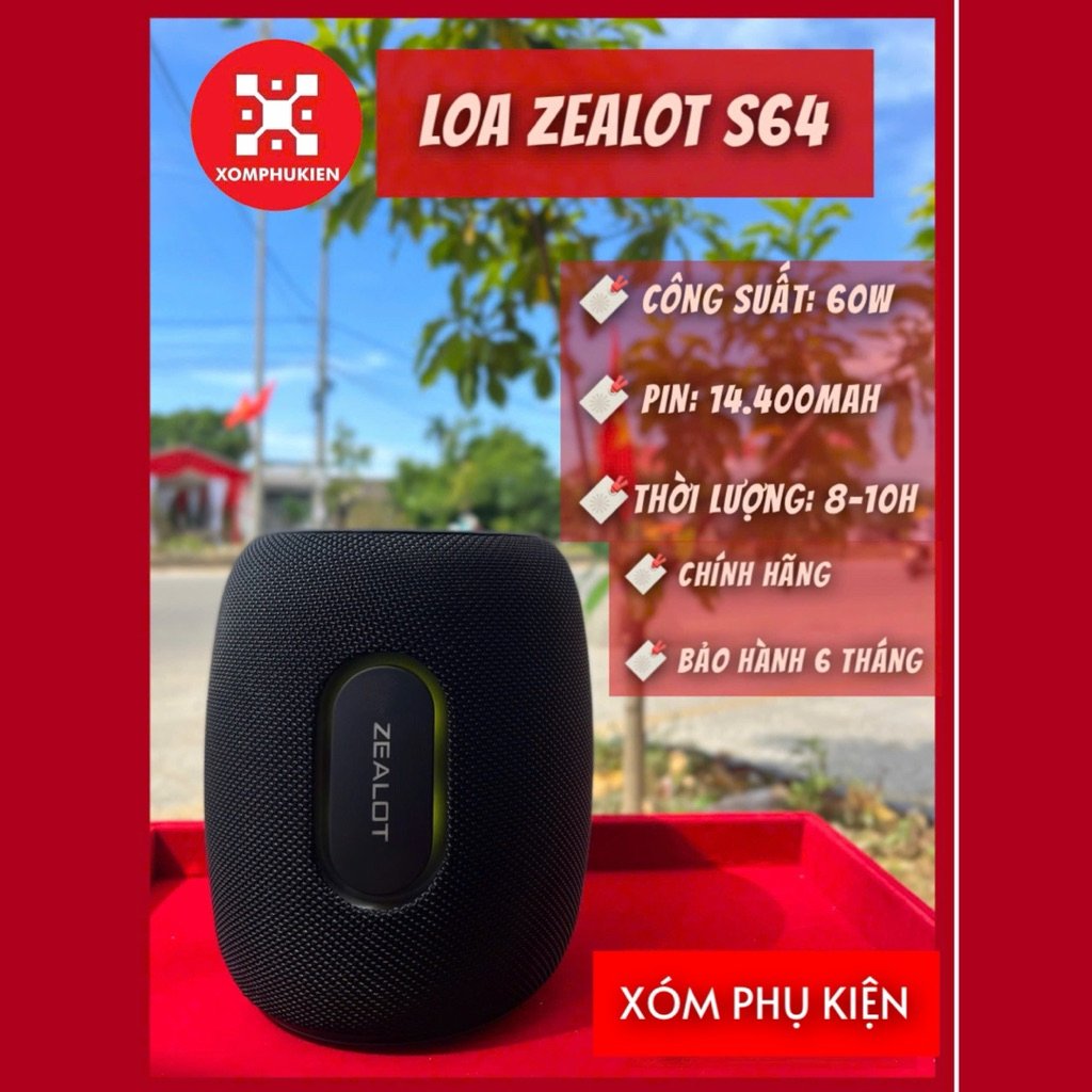 [ZIN HÃNG] Loa Bluetooth  ZEALOT S64-60W Super bass