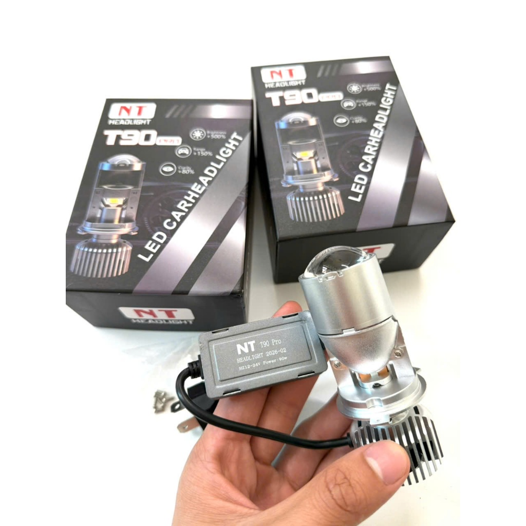 Đèn led bi cầu mini T90 PRO H4 cao cấp T90 Pro New 2024 bảo hành 1 năm