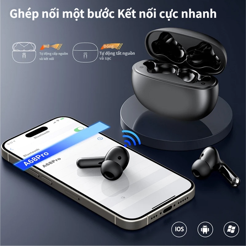 Tai nghe jblPhantom  Bluetooth không dây đích thực V5.3 Tai nghe chơi game Âm thanh HiFi Độ trễ thấp cho iOS và Android | BigBuy360 - bigbuy360.vn