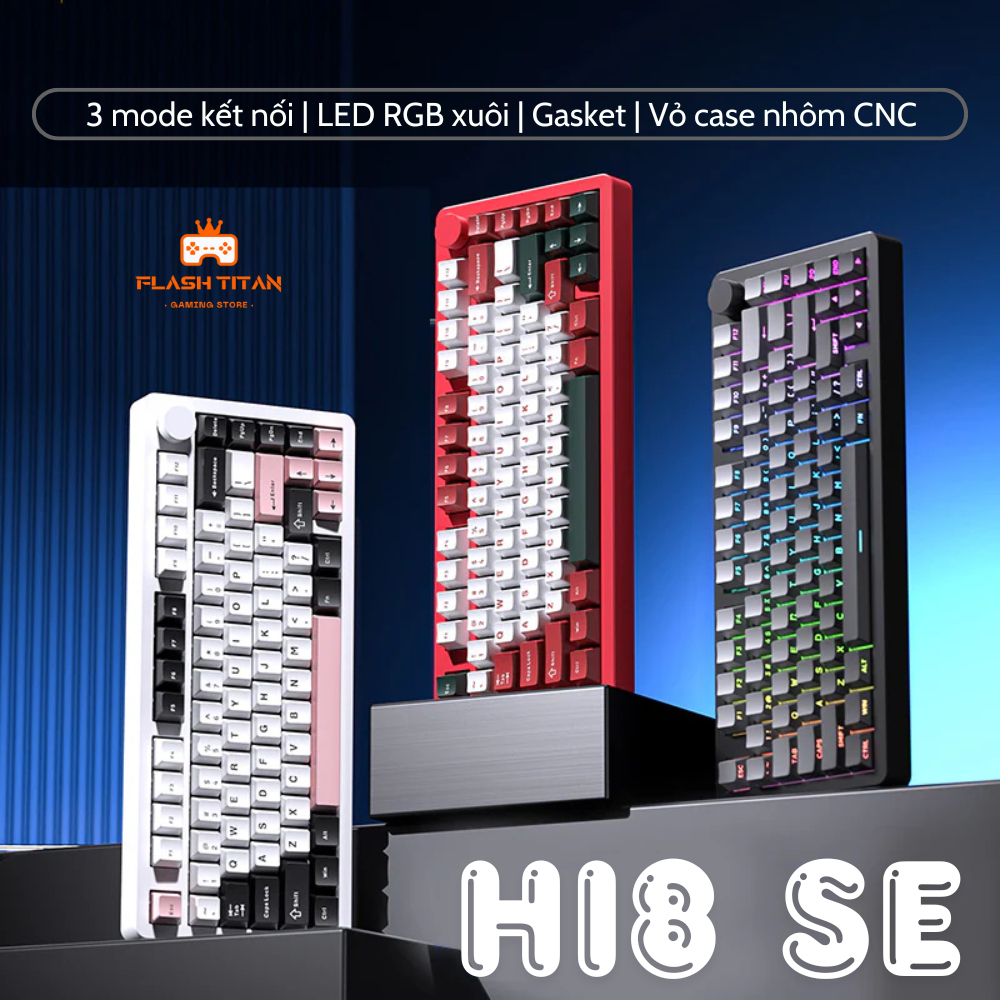 Bàn phím cơ không dây Leobog Hi8 SE - Vỏ nhôm CNC - Hỗ trợ 3 mode kết nối - LED RGB mạch xuôi -  Có app | BigBuy360 - bigbuy360.vn
