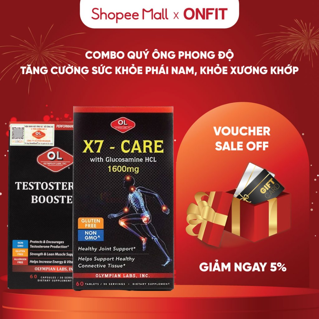 [Combo Quý Ông] Olympian Labs Testosterone & X7 Care - Hỗ Trợ Sức Khỏe Phái Mạnh & Khớp Dẻo Dai
