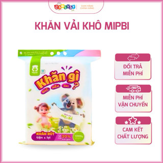 Khăn Khô Mipbi Cao Cấp Cho Trẻ Sơ Sinh Không Hóa Chất Khăn Lau Đa Năng Dùng Thay Khăn Ướt