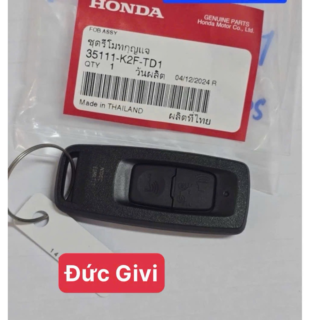 Remote xe Scoopy 2025 chính hãng Honda Thailand. mã 35111- K2F-TD1.
