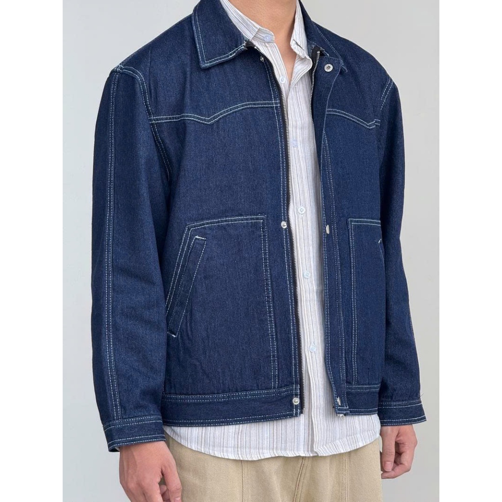 Áo Khoác Jean Nam DAZPER Denim Jacket Form Crop 100% Denim Cao Cấp, Dễ Phối