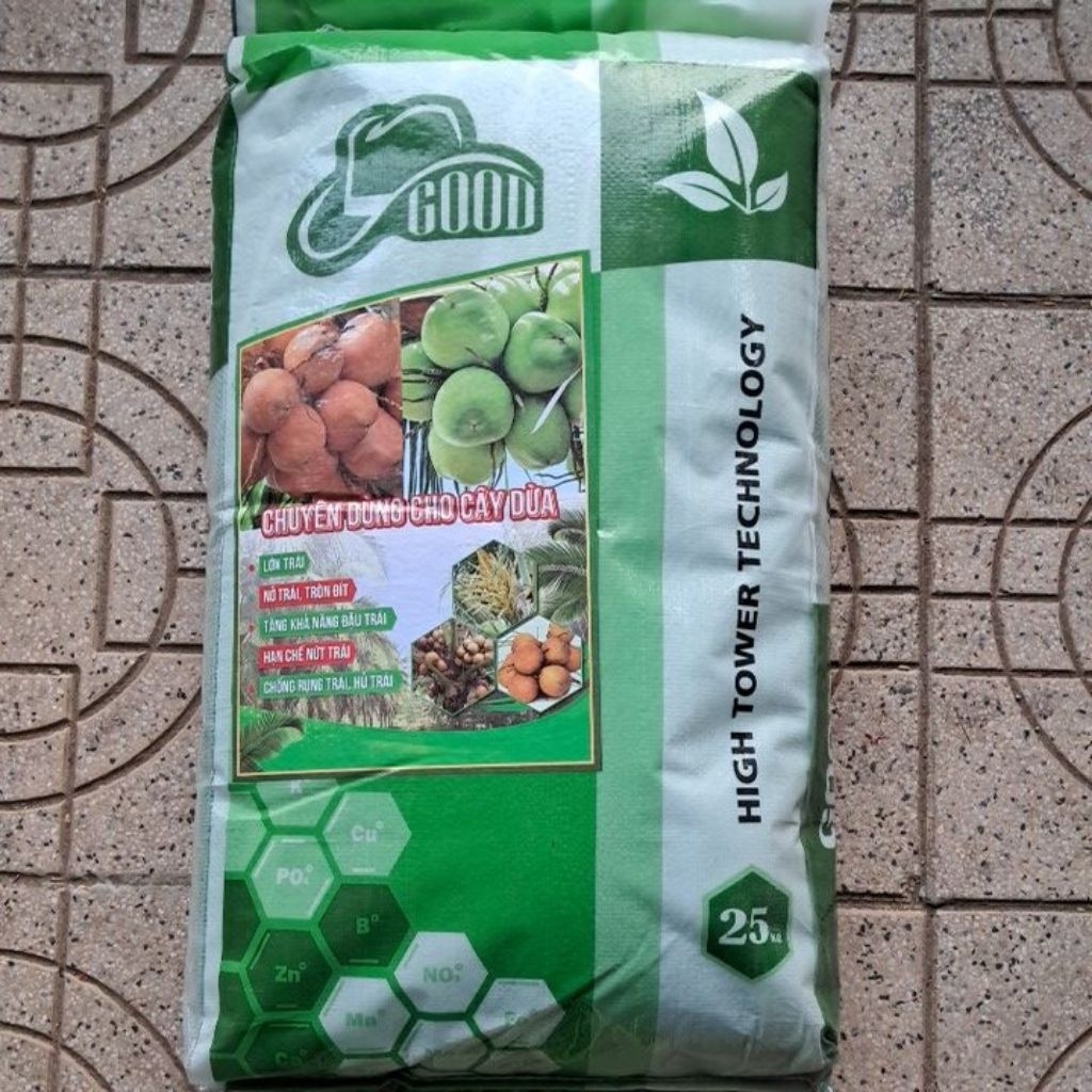 Phân bón NPK 20-20-15 (25kg) GOOD chuyên cho cây dừa, lớn trái, đậu trái