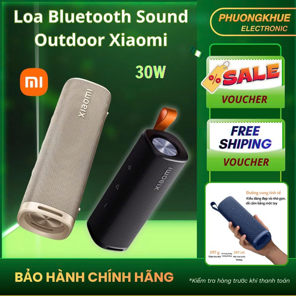Loa Bluetooth Xiaomi Sound Outdoor 30w Cao Cấp,Âm Bass Sống Động Mạnh Mẽ,Trang Bị Bộ Tản Âm Siêu Trầ