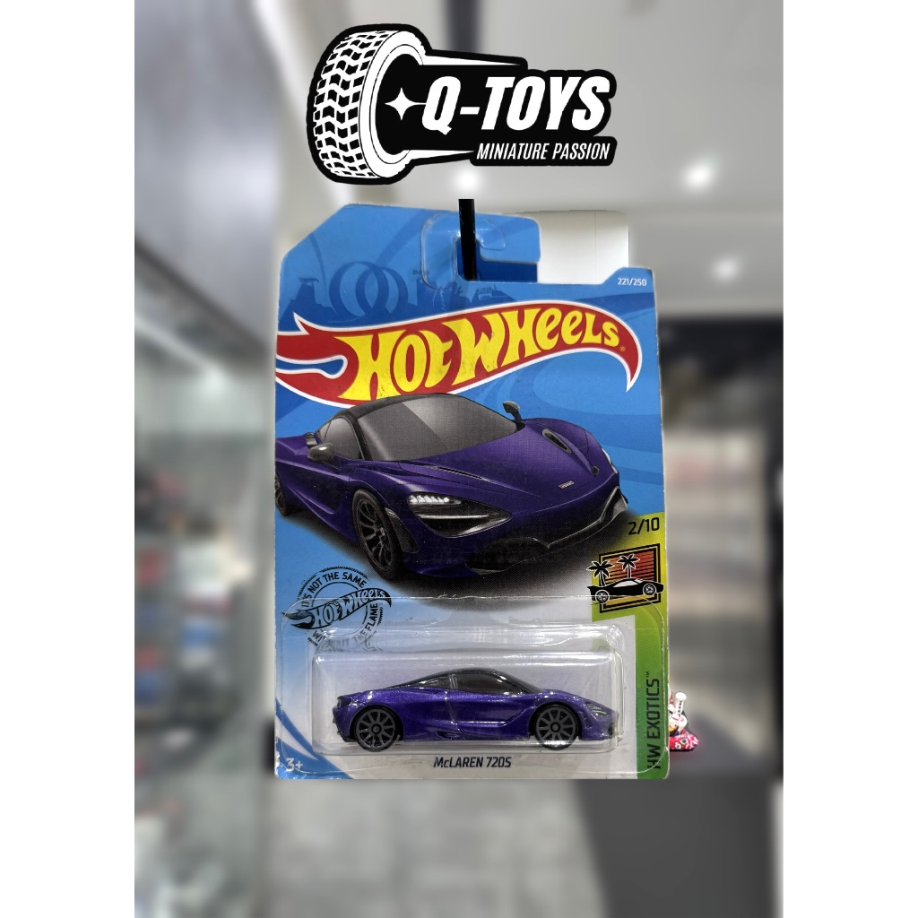 qtoys Xe mô hình Hot Wheels McLaren 720S (Tím) tỉ lệ 1:64