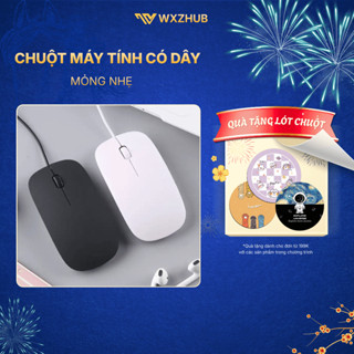 Chuột Có Dây 2.4Ghz Siêu Nhạy, Chuột Máy Tính Siêu Mòng Dùng Cho Máy rính Học Tập, Văn Phòng
