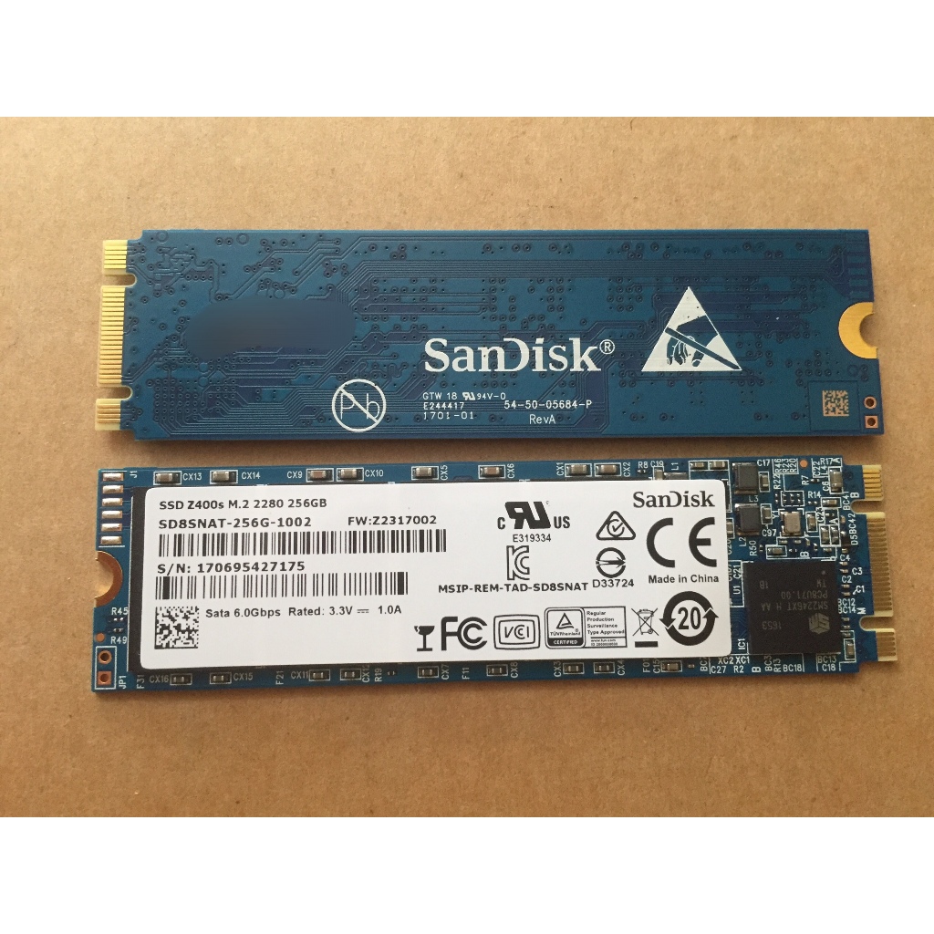 Bán Ổ cứng SSD M2-SATA ( ko phải M2 nvme ) 256GB SanDisk Z400s 2280 hàng new zin chính hãng