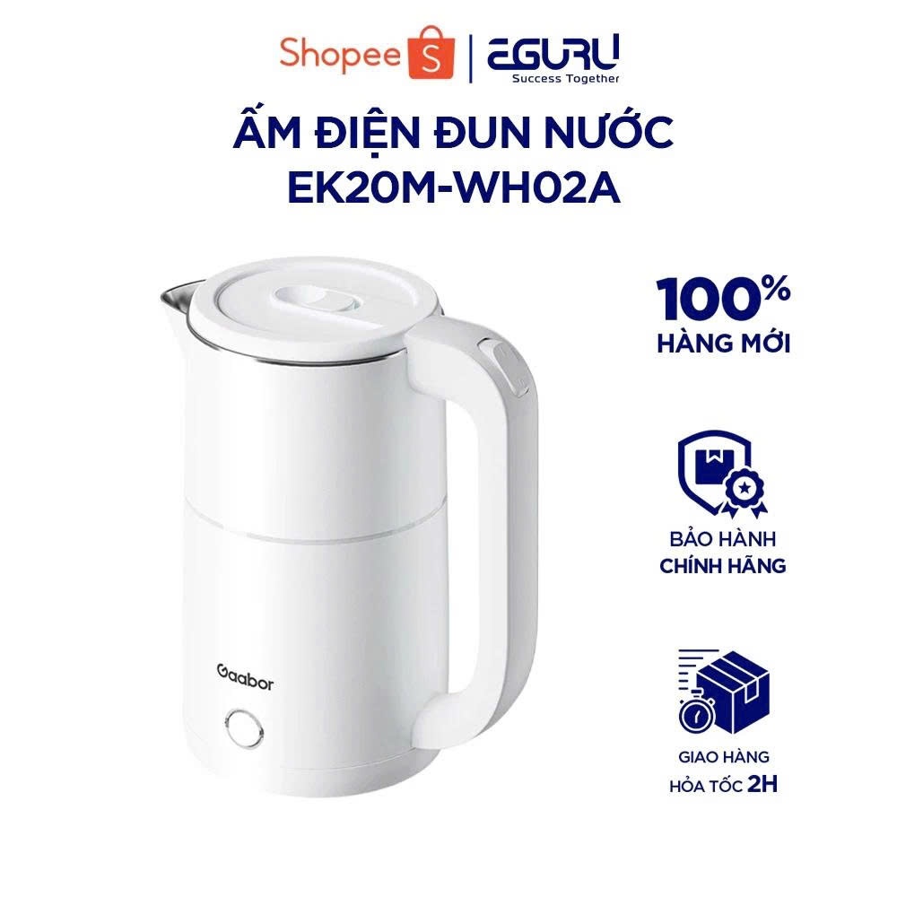 [KOL/KOC] Bình Đun Siêu Tốc Gaabor 2 Lít EK20M-WH02A 1500W - Hàng Chính Hãng