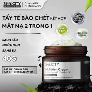 Tẩy tế bào chết kết hợp mặt nạ 2 trong 1 Men Stay Simplicity sạch sâu, ngừa mụn, sáng da 40g