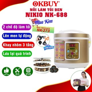 Nồi làm tỏi đen tự động nhật bản nikio nk-688 - 5l, làm 1.4kg tỏi đen - màu vàng