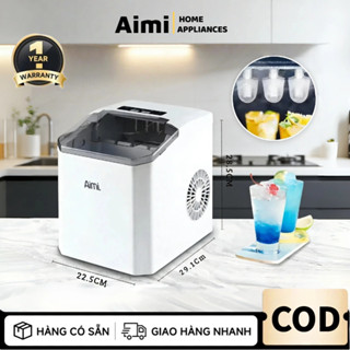 【Aimi】Máy Làm Đá Viên 1.2L Mini 6 Phút Cho Gia Đình Siêu Nhanh Máy Làm Đá Tức Thì máy làm đá mini tự động