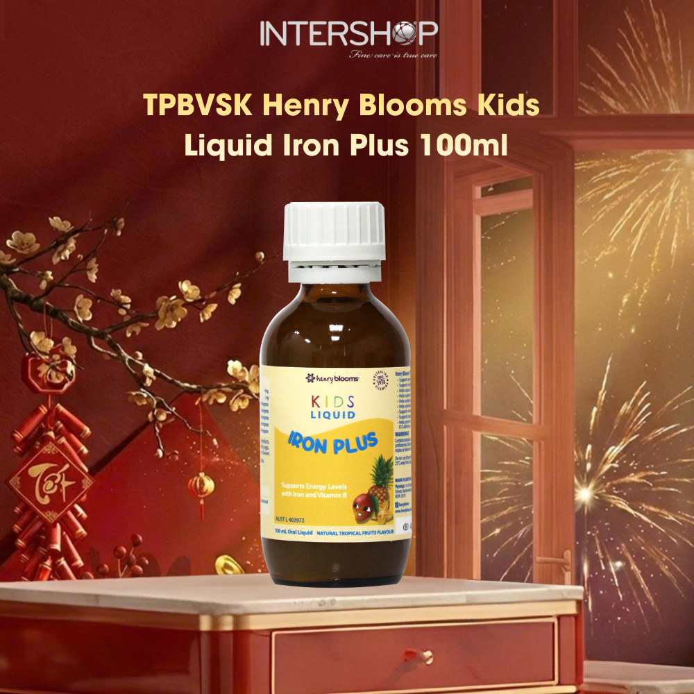 TPBVSK Henry Blooms Kids Liquid Iron Plus giúp bổ sung Sắt và Vitamin B6, B9, B12 100ml HB0028