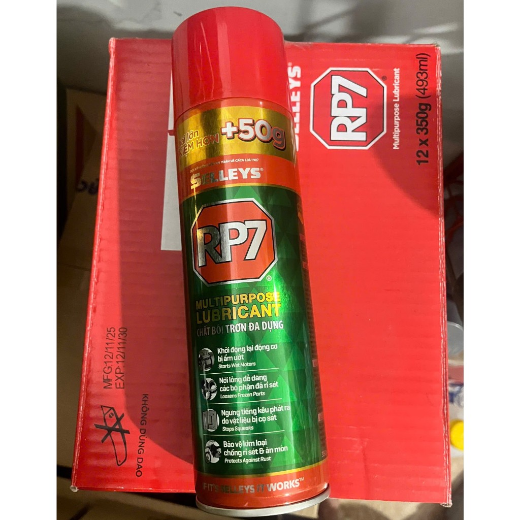 RP7 Chính Hãng – Chai Xịt Chống Rỉ & Bôi Trơn Đa Năng - Selleys