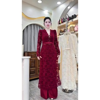(47-90 KG) ÁO DÀI CÁCH TÂN, CHẤT REN THUN CAO CẤP, FORM ÔM NHẸ, GỌN DÁNG, SANG CHẢNH