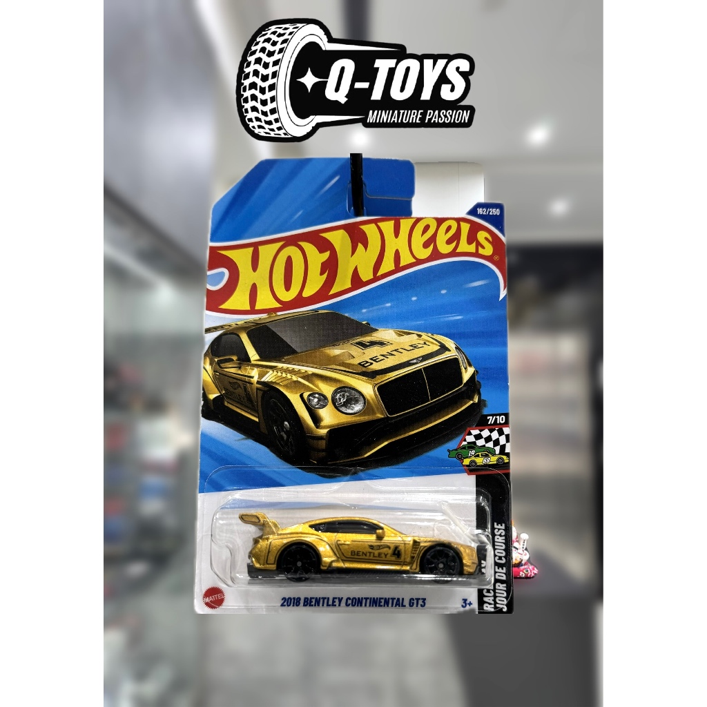 qtoys Xe mô hình Hot Wheels 2018 Bentley Continental GT3 tỉ lệ 1:64