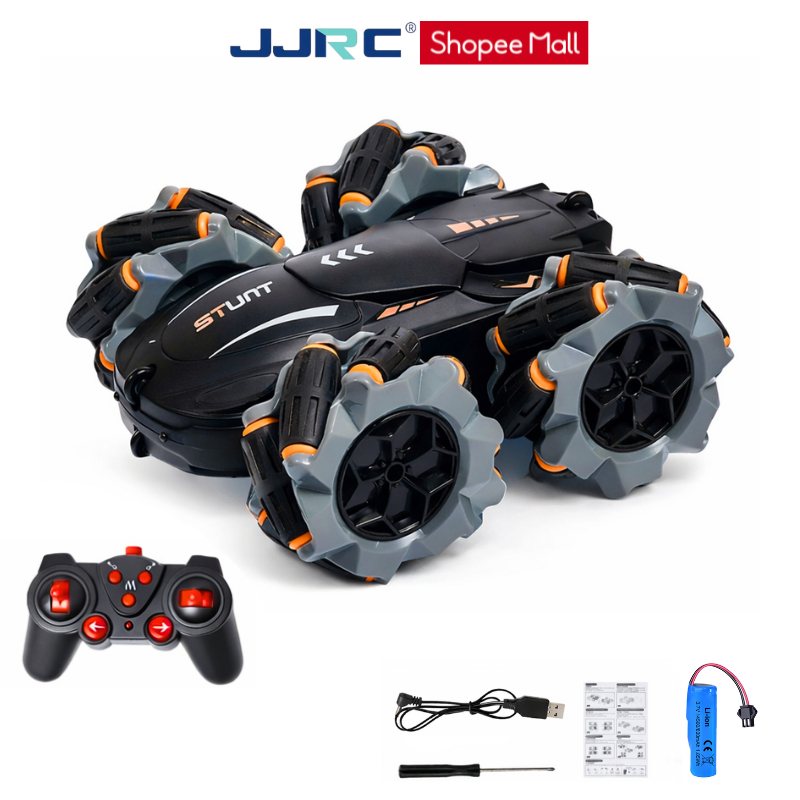 Xe điều khiển từ xa JJRC xoay 360 độ – Lật 2 mặt, đèn LED phát sáng, pin sạc…