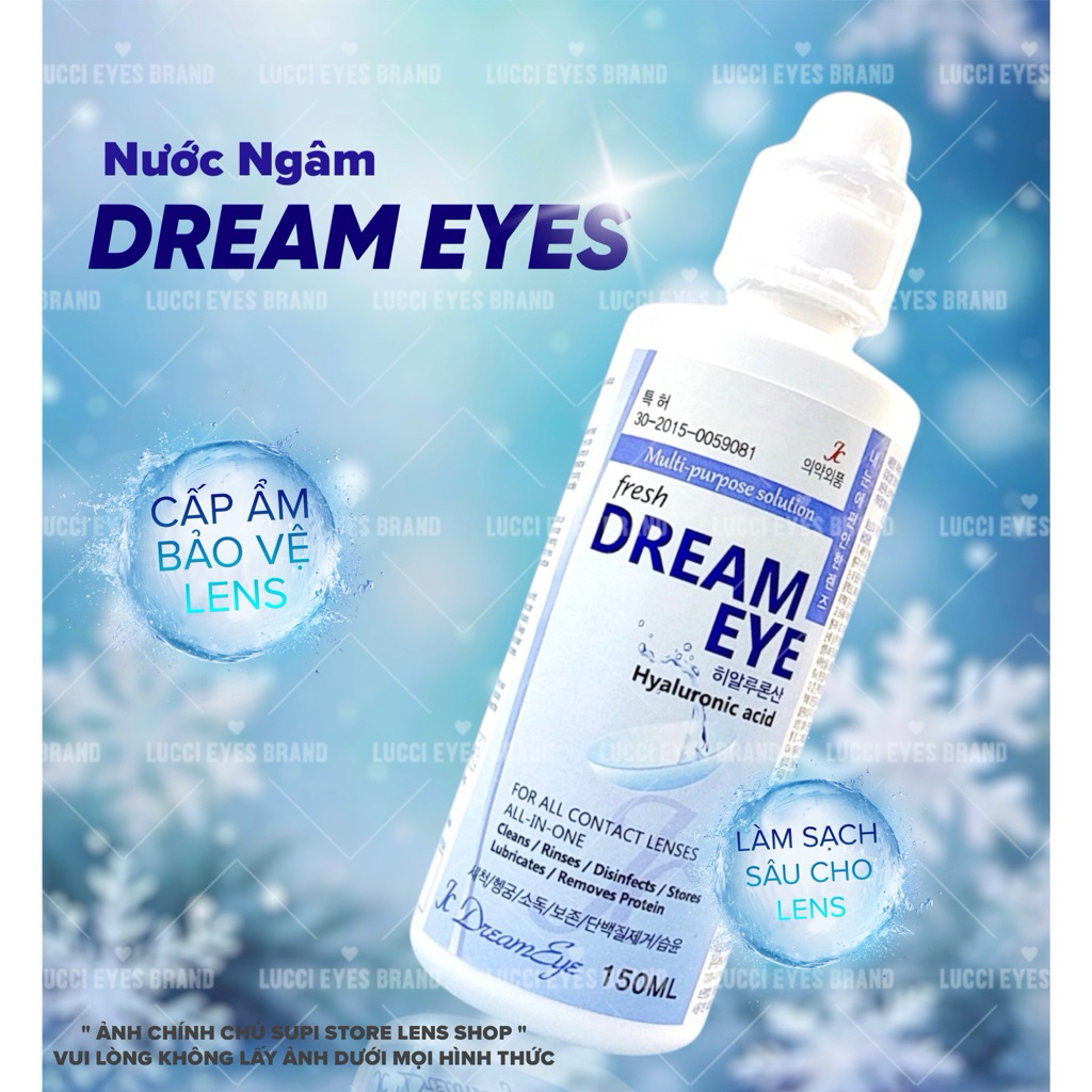Nước Ngâm Lens fresh eyes 160ml + Nhỏ Mắt Lens 15ml Dream eyes