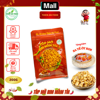 Tóp Mỡ Rim Mắm Tỏi Thiên An Food 500G (Bản Mới)  - Đồ Ăn Vặt Da Heo Siêu Giòn Rụm