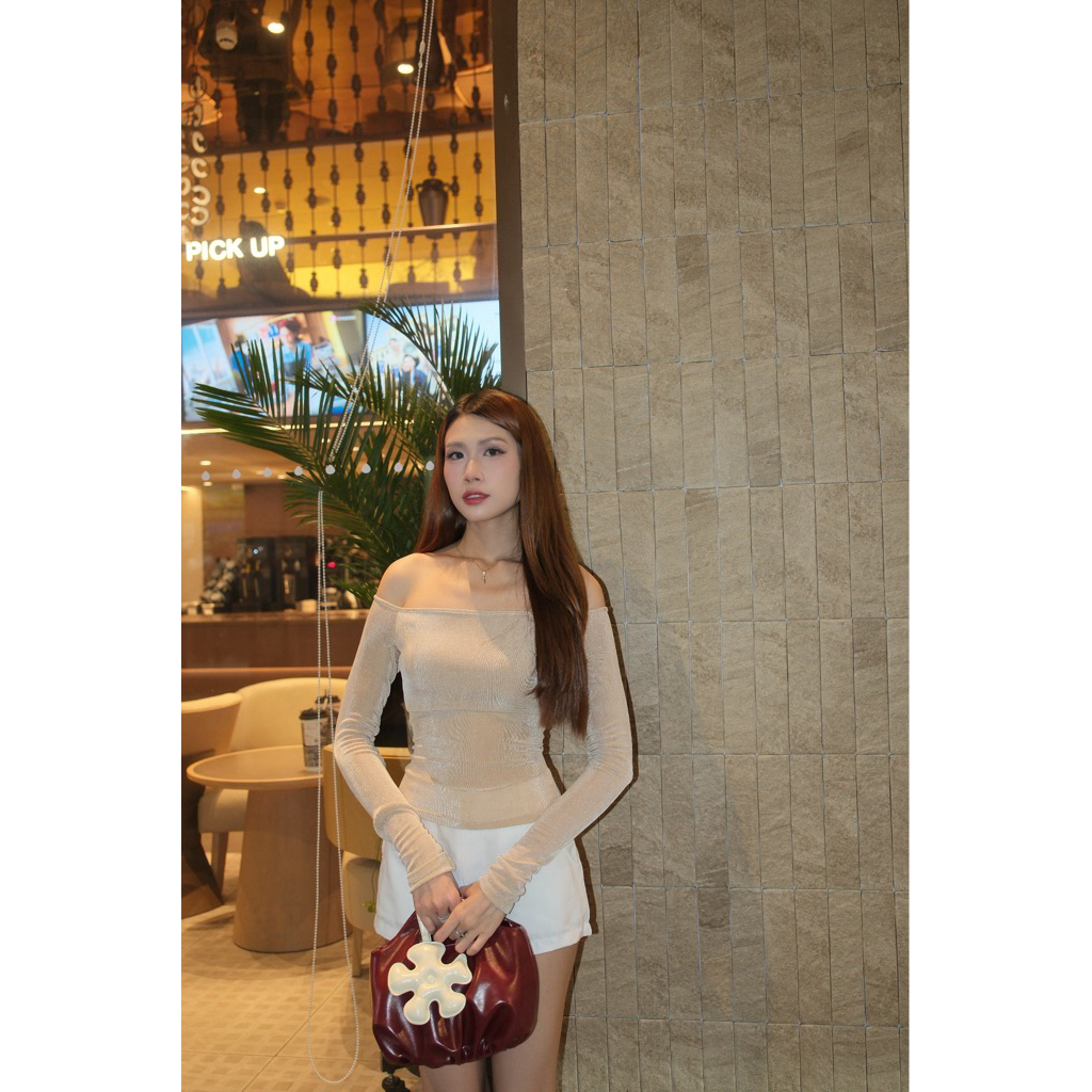 Áo trễ vai tay dài bling bing cyde.clothes