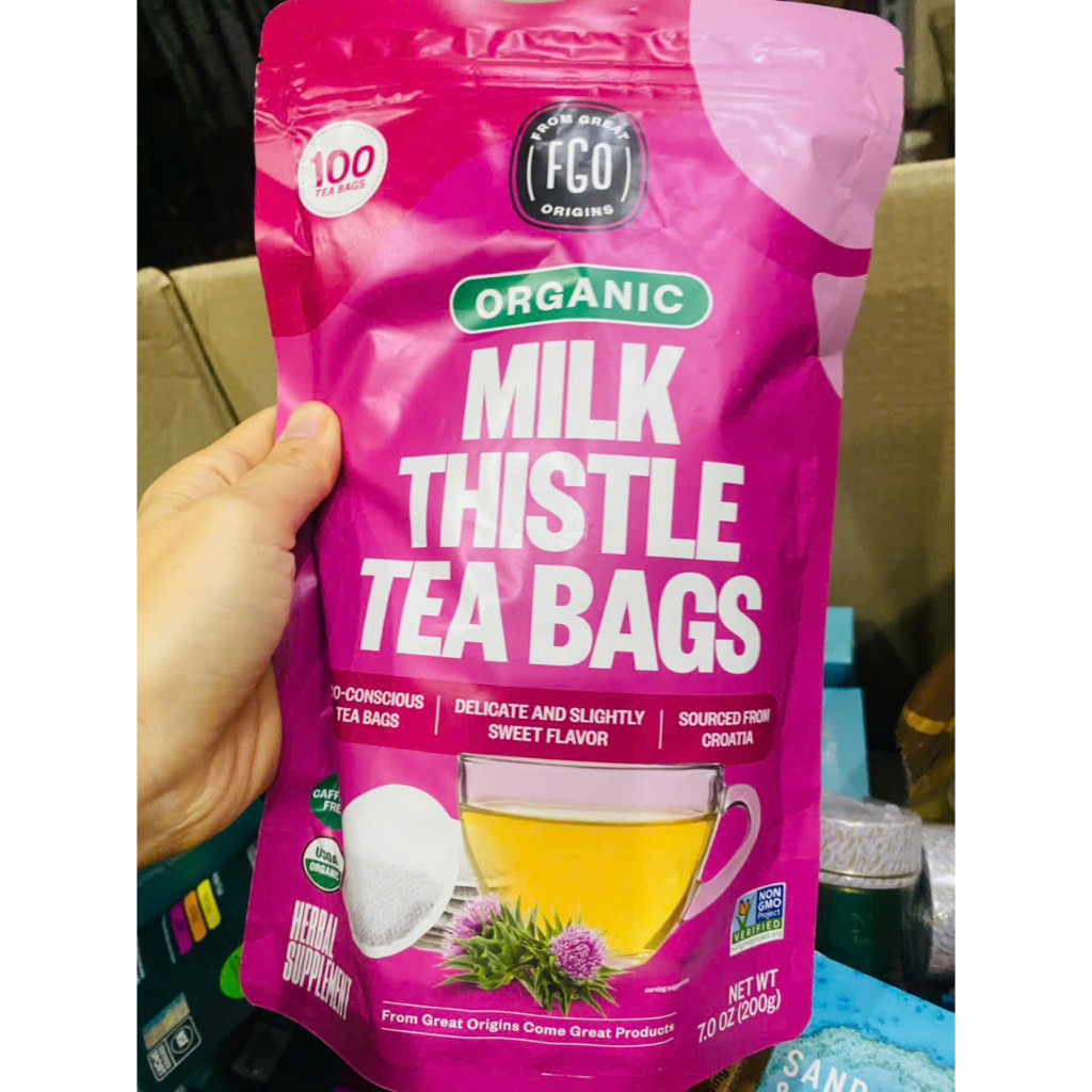 FGO Organic Milk Thistle Tea 100 gói-túi trà kế sữa hữu cơ FGO