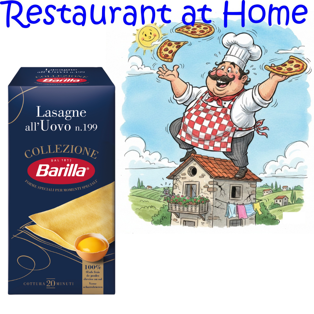 Mì Ý Lasagne Barilla 500g – Lá Pasta Dẹt, Dùng Làm Lasagna Chuẩn Vị Ý