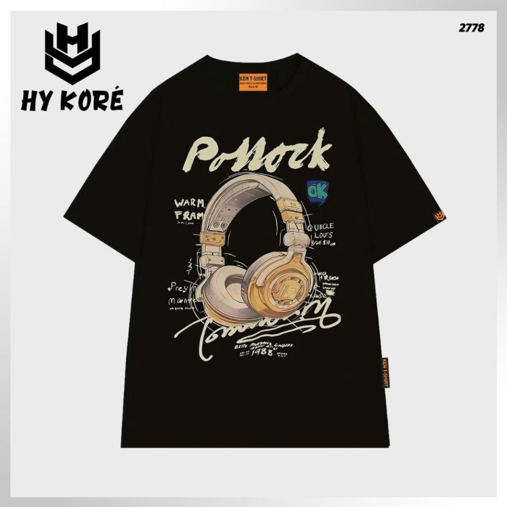 HY KOREA HCM - Áo Thun Form Rộng In Tai Nghe