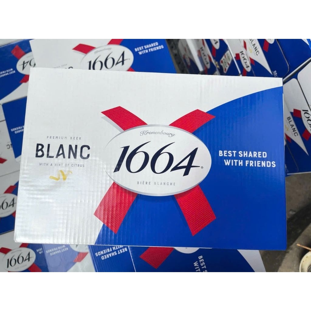 Blanc 1664 thùng 24 lon 330ml date t3/2027