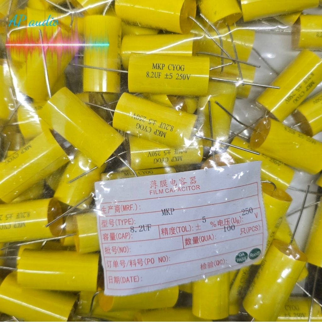 5 con tụ cản treble  , tụ phân tần loa 250v (1.5 / 2.2 / 3.3 / 6.8 / 8.2 / 10uf )