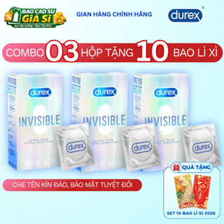 ( Hoả Tốc HCM) Bao Cao Su Durex Invisible, Performa, Pleasuremax, Fetherlite, Kingtex