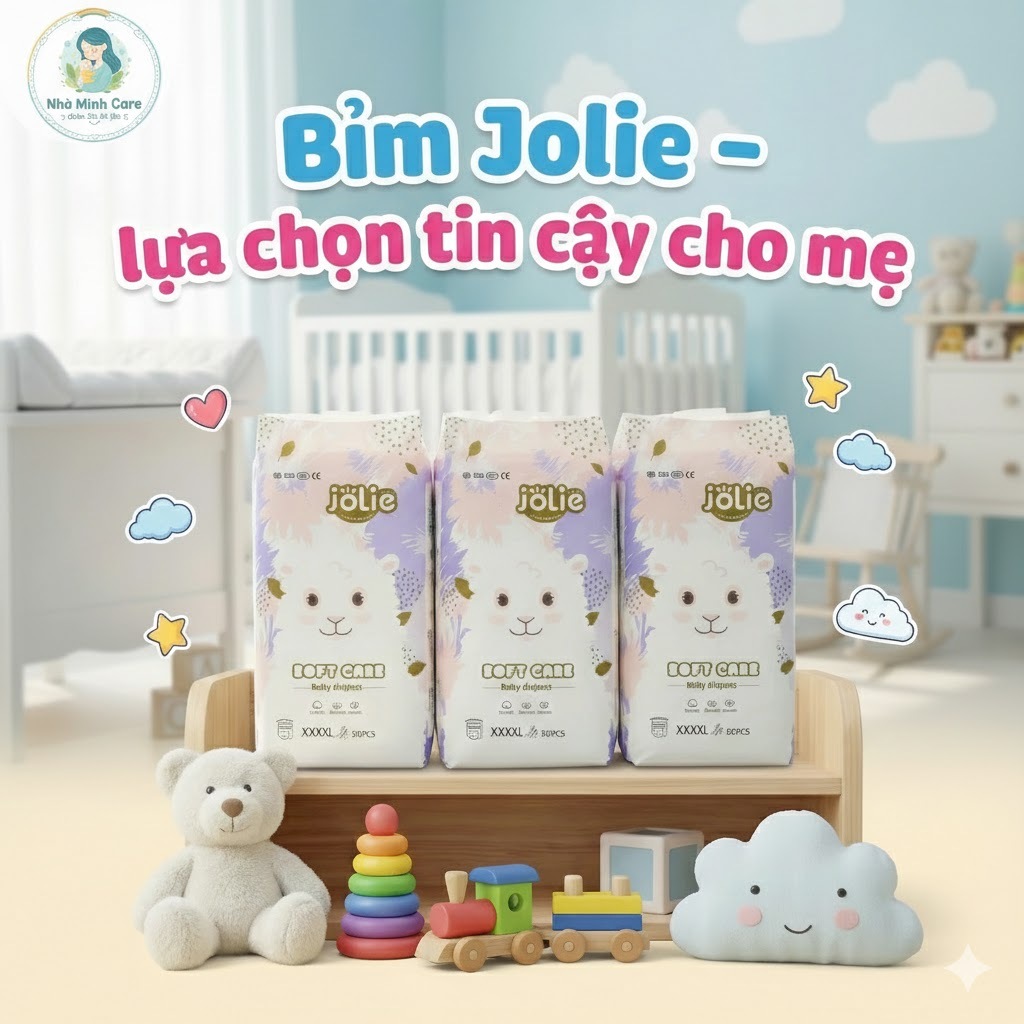 Bỉm Quần JOLIE 150 Miếng Cho Bé | Siêu Thấm – Mềm Mịn – Không Tràn