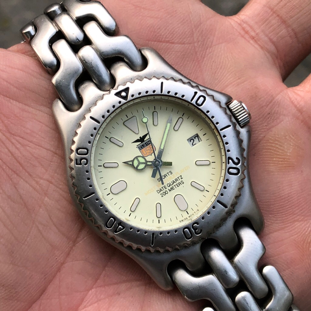 Đồng hồ Nam Elgin USA 3kim dây xương cá