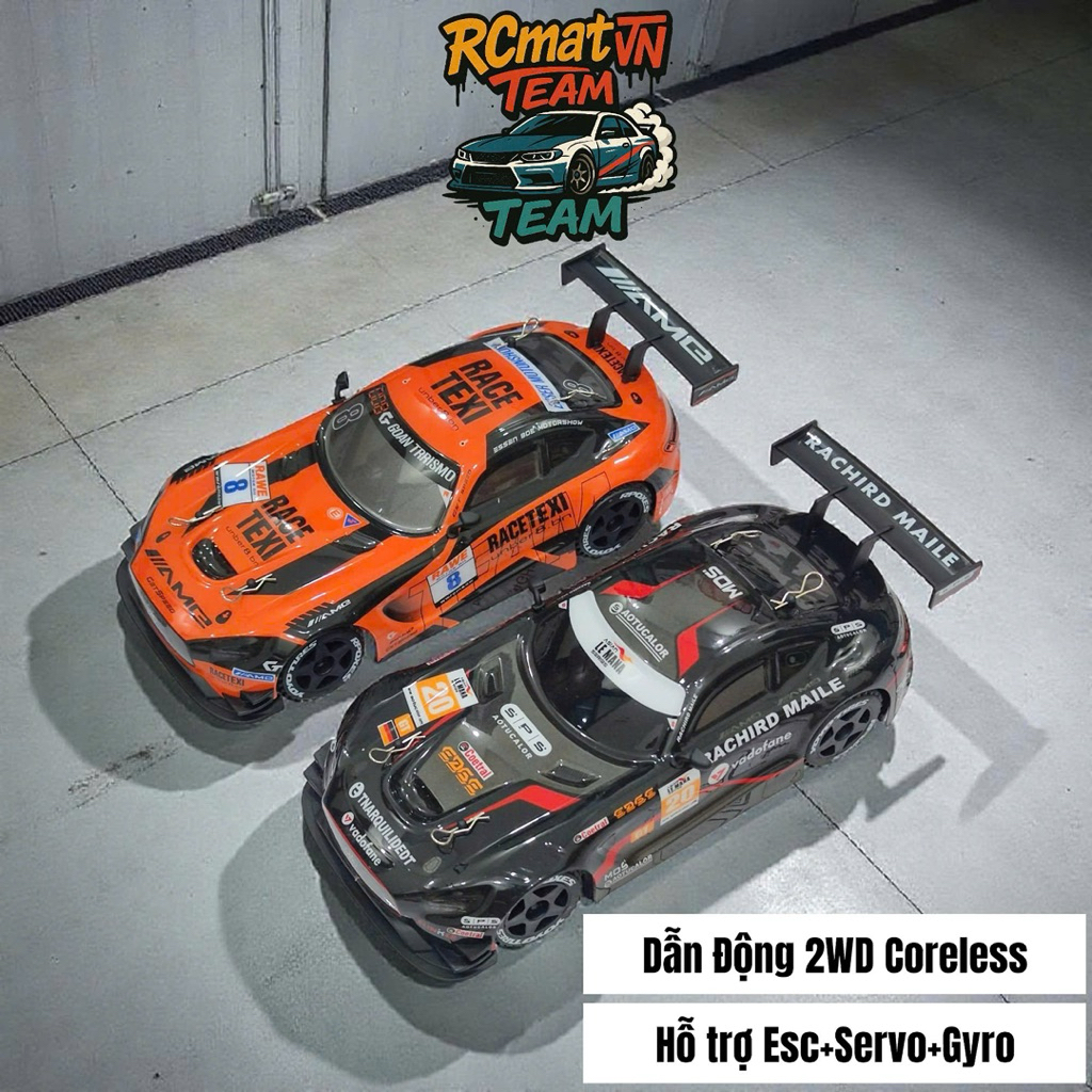 Xe điều khiển mini Drift tốc độ cao Mecedes AMG GT3 1/24 KANTOM có gyro giúp xe ổn định ở tốc độ cao