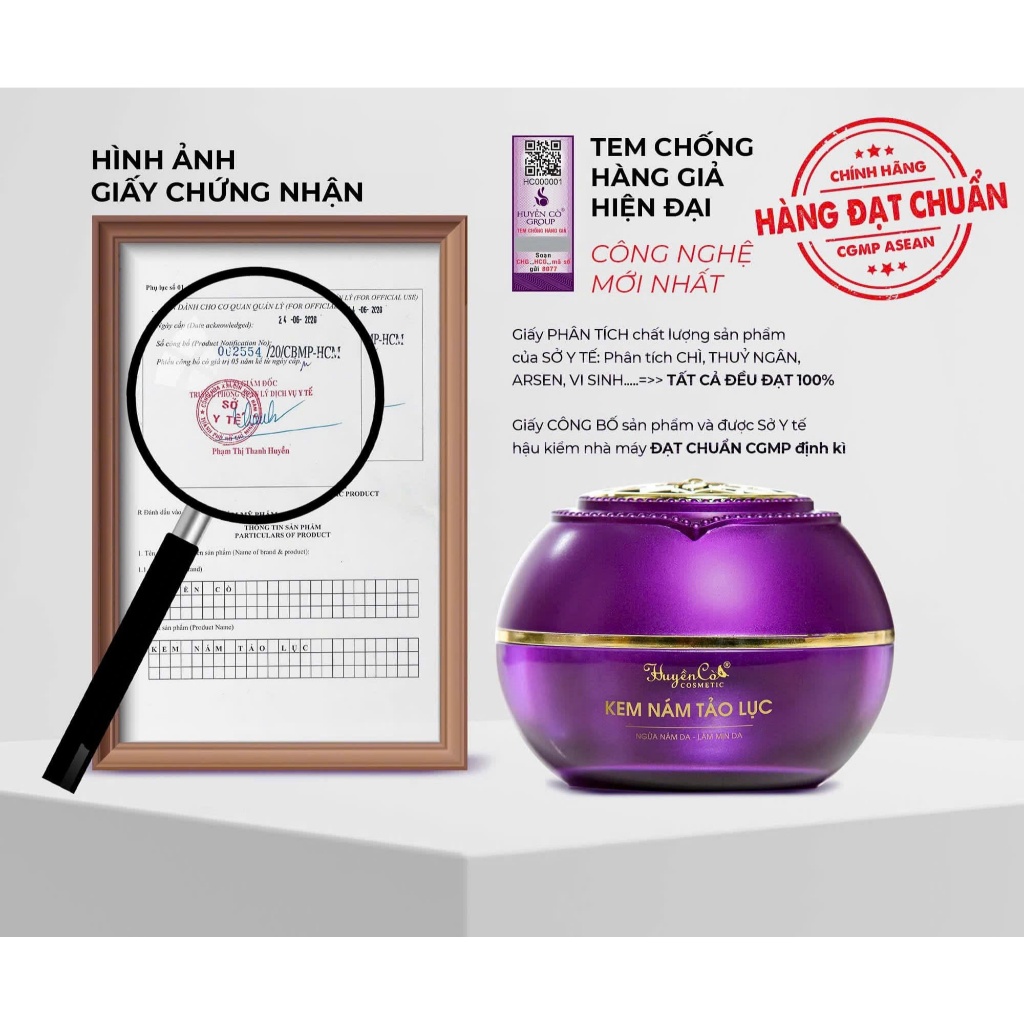 Chính hãng - Kem Mờ Nám HUYỀN CÒ  Mờ Tàn Nhang Dưỡng Sáng Da Cấp Ẩm Ngừa Nhăn Ngừa Lão Hóa Da 30ML