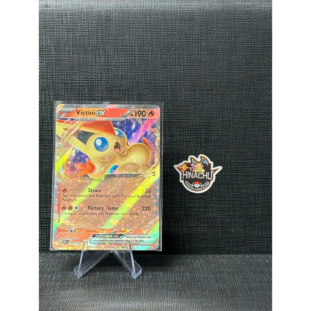 Thẻ bài pokemon | Victini ex #33 Pokemon Obsidian Flames | Hàng chính hãng TCG
