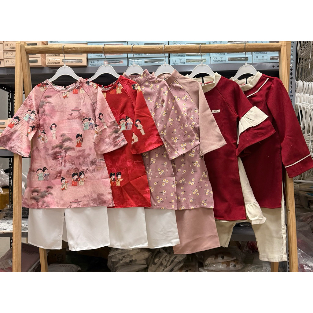 JINRO - Áo dài kèm quần cho bé từ 2 tuổi đến 6 tuổi hãng Jinro