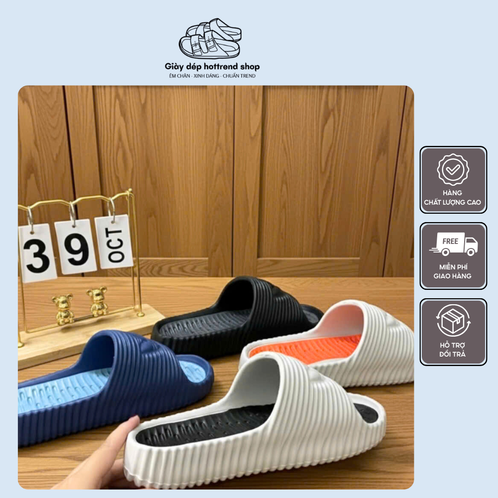 Dép đúc thể thao nguyên khối, dép bánh mì quai ngang nam nữ chống thấm nước _ Giày dép hottrend shop