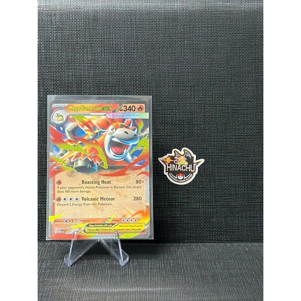 Thẻ bài pokemon | Mega Camerupt ex #22 Pokemon Mega Evolution | Hàng chính hãng TCG