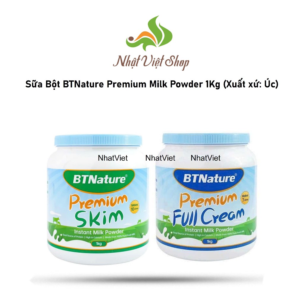 Sữa Bột BTNature Premium Skim Milk Powder 1Kg